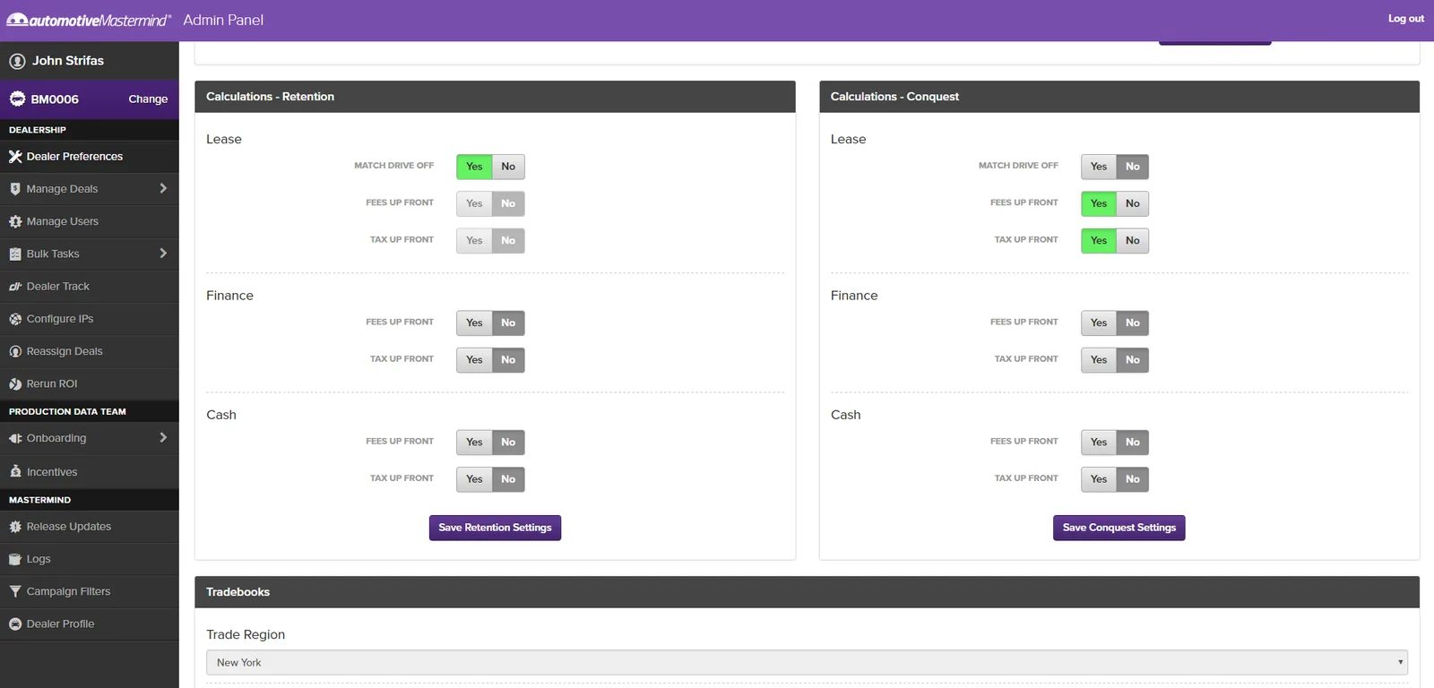 Calculation screenshot