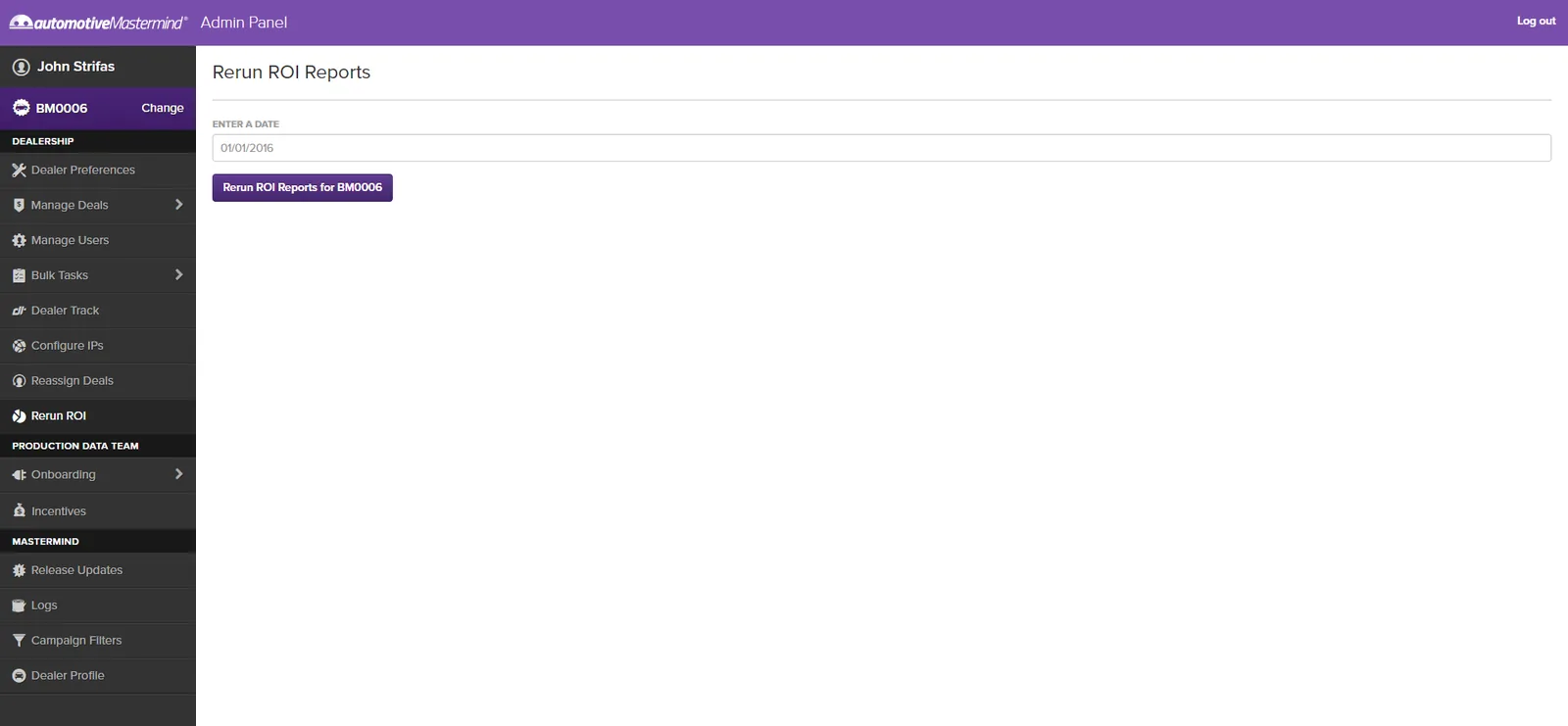 ROI Reports screenshot