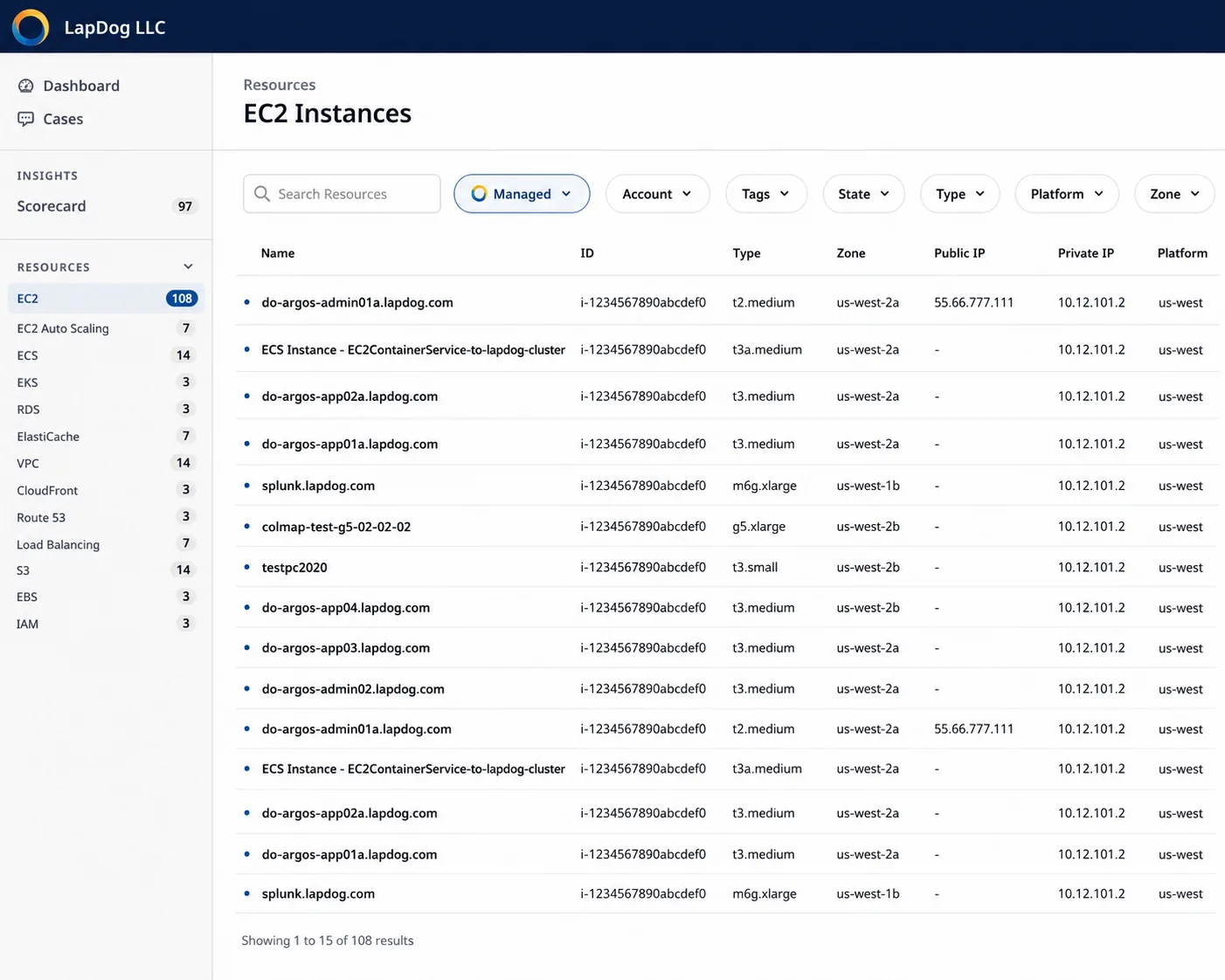Resource Inventory screenshot